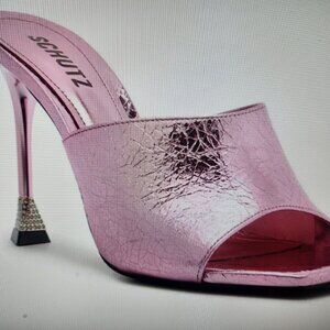 SCHUTZ Pink Metallic Sandals